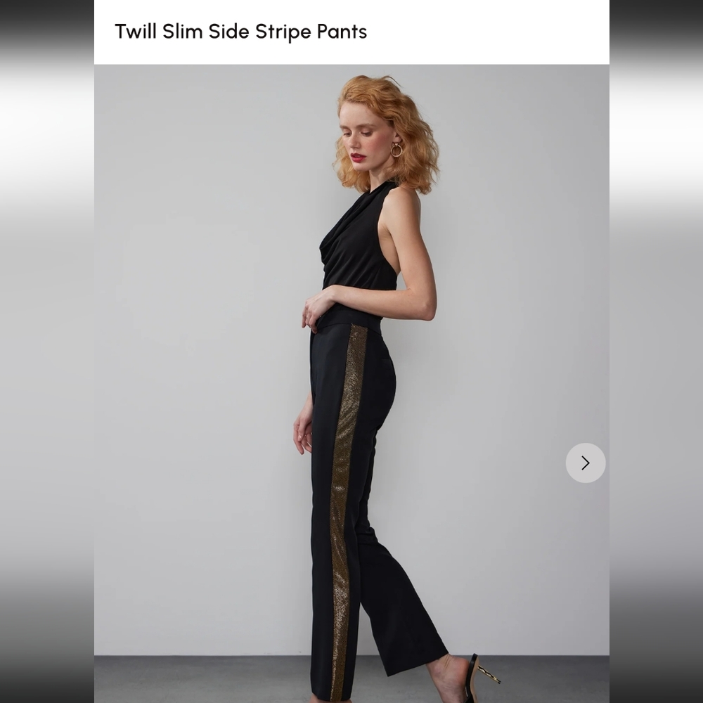 Black and Gold strip Slacks
